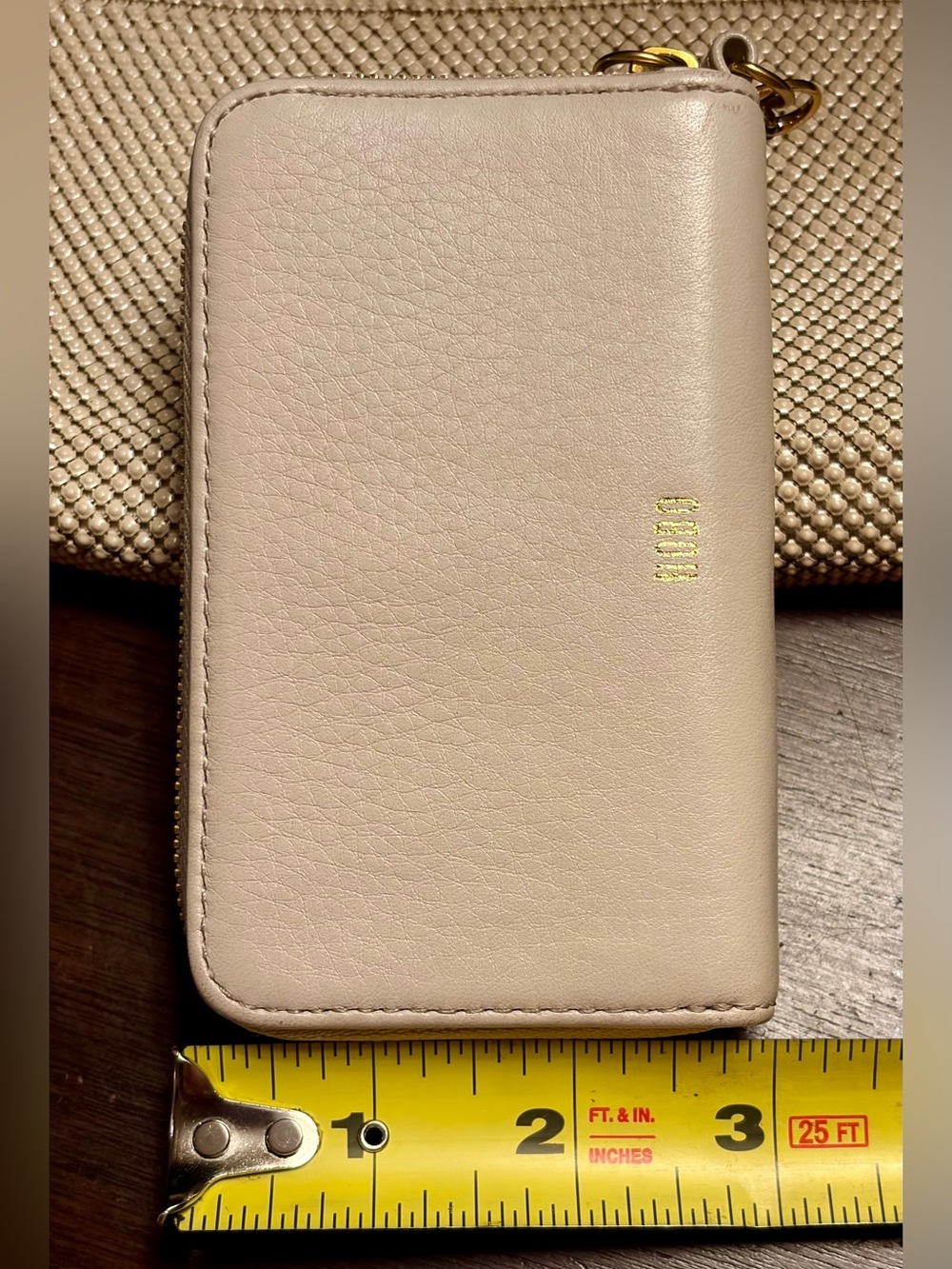 HOBO Move Clip Wallet Stone Pebbled Leather with Wanderlust Lining - Picture 8 of 8
